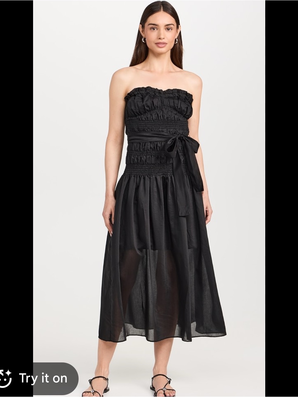 Moon River Strapless Midi Dress Size Xs